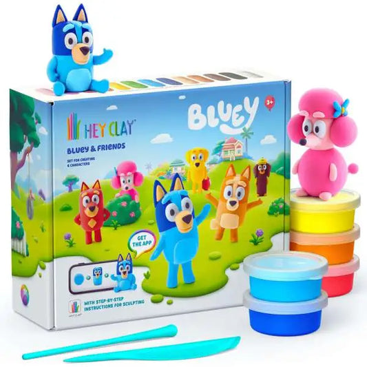 Hey Clay - Set Plastilina Bluey cu 15 cutii plastilina si 2 accesorii