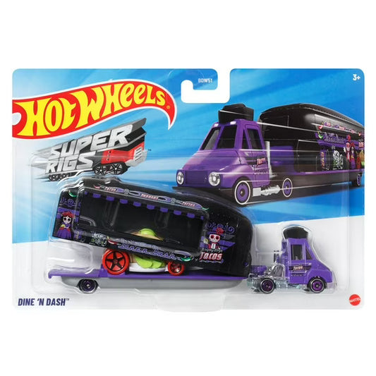 Camion transportor cu masina de curse - Dine 'N Dash