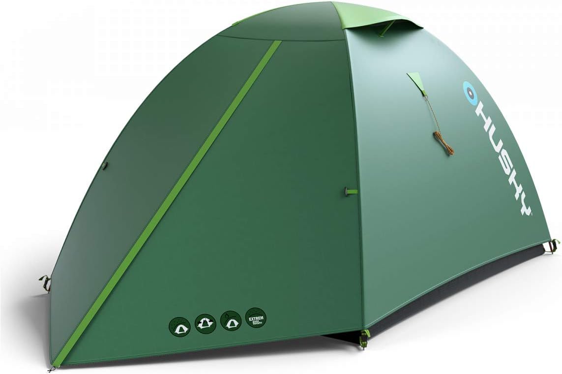 Cort camping Husky Bird 3 persoane, verde