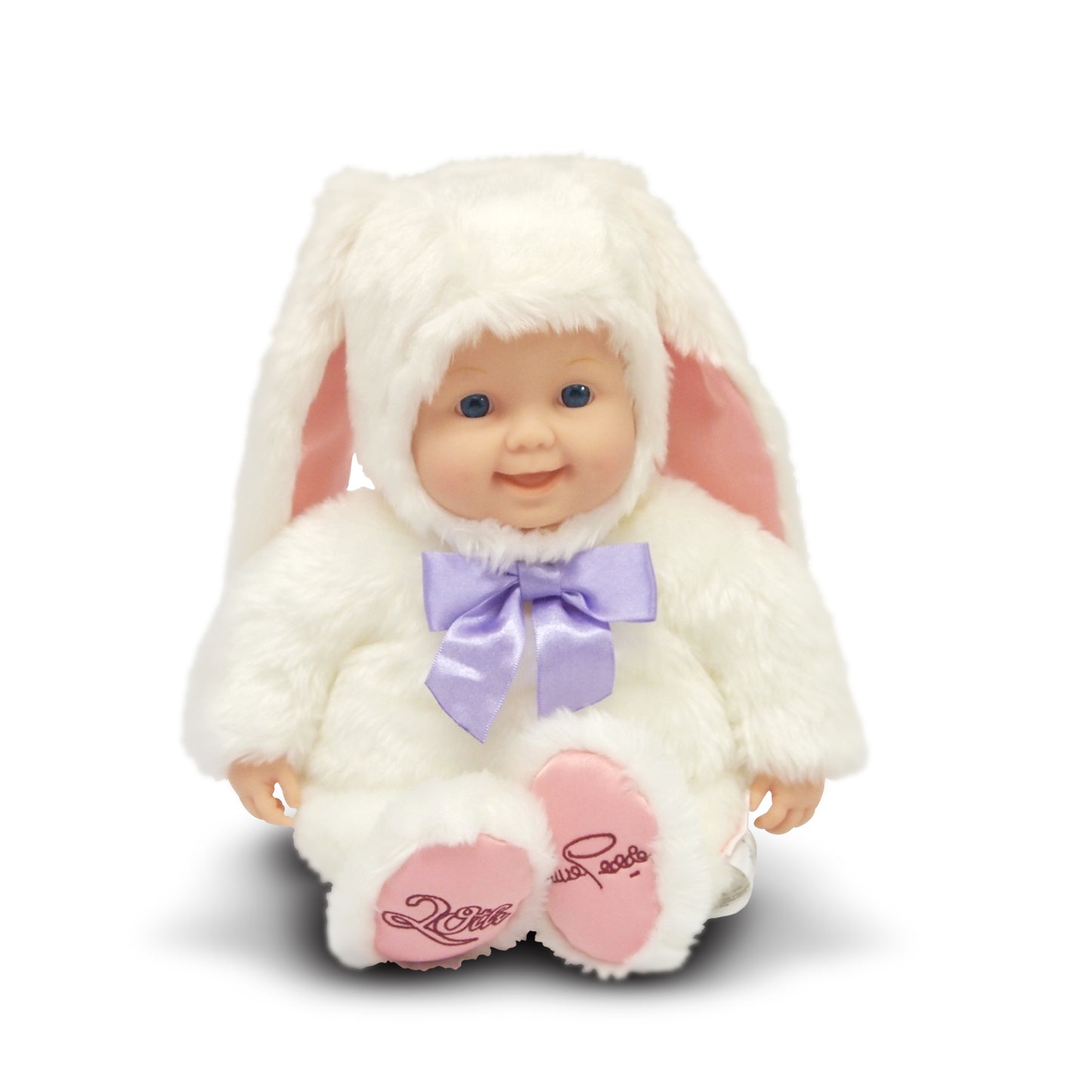 Papusa Anne Geddes - Pui de iepuras 30 cm - alb