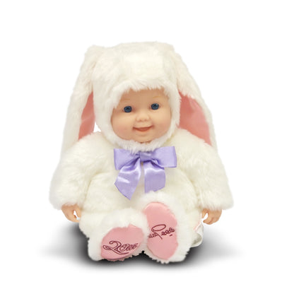 Papusa Anne Geddes - Pui de iepuras 30 cm - alb