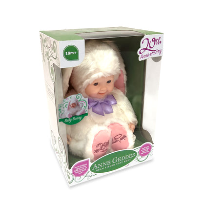 Papusa Anne Geddes - Pui de iepuras 30 cm - alb