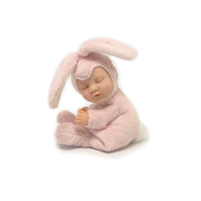 Papusa Anne Geddes - Pui de iepuras 23 cm - roz