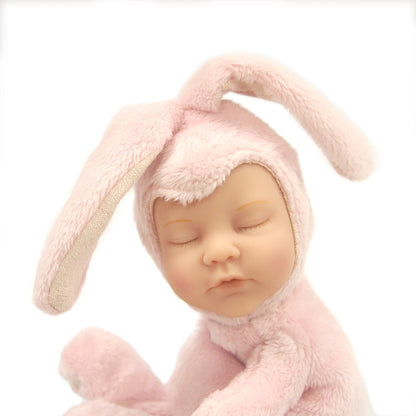 Papusa Anne Geddes - Pui de iepuras 23 cm - roz