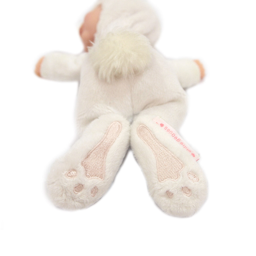 Papusa Anne Geddes - Pui de iepuras 23 cm - alb