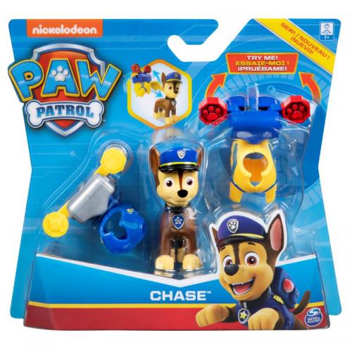Figurina Paw Patrol cu 2 uniforme - Chase