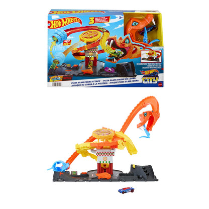 Set de pista Hot Wheels City Pizza Slam Cobra Attack