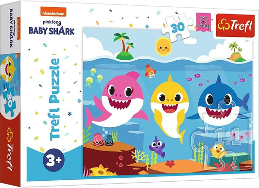Puzzle 30 piese - Baby Shark - Lumea subacvatica a rechinilor
