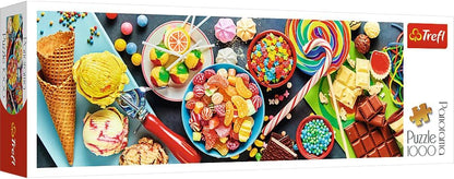 Puzzle 1000 piese Panorama - Dulciuri colorate