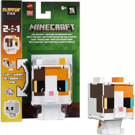 Figurina Minecraft 2 in 1 Calico Cat + British Shorthair Cat
