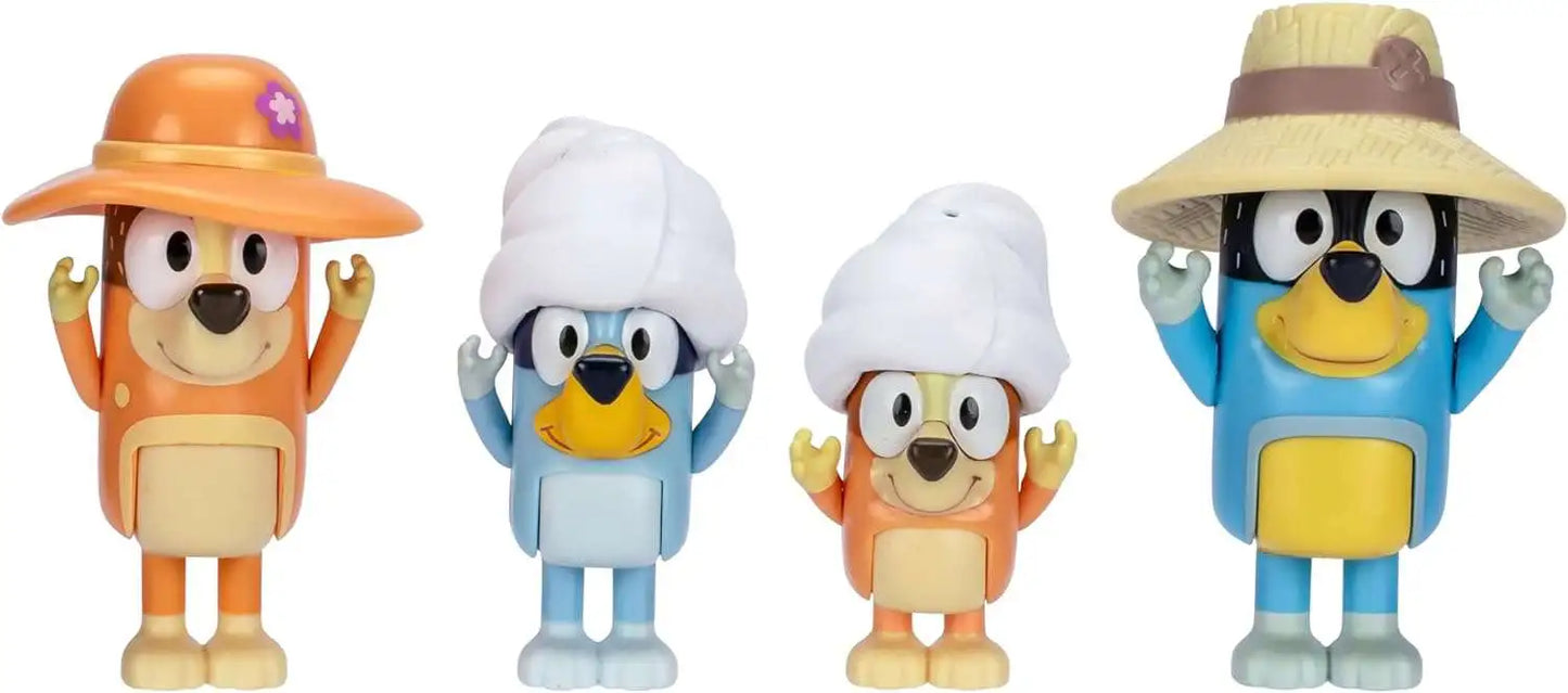 Bluey - Set 4 Figurine - Family Trip