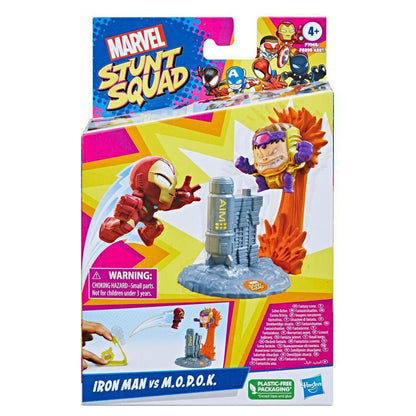 Set 2 figurine Marvel Stunt Squad - Iron Man vs M.O.D.O.K.