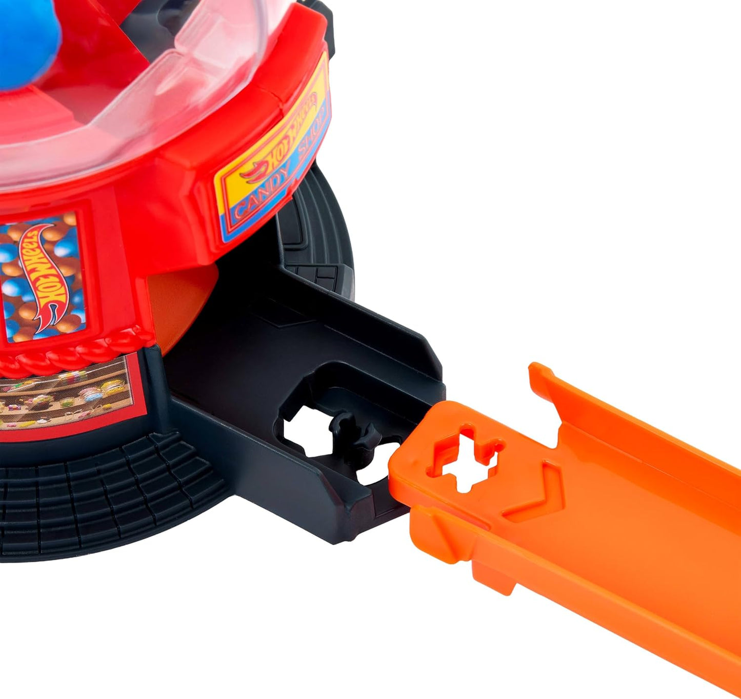 Pista Hot Wheels Downtown Candy Shop, cu masinuta