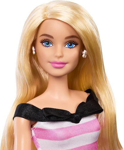 Papusa cu par blond, Barbie, 65 ani aniversare