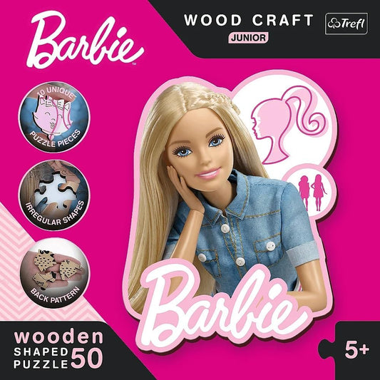 Puzzle lemn junior 50 piese - Frumoasa Barbie