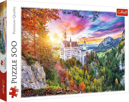 Puzzle 500 piese - Peisaj cu Castelul Neuschwanstein