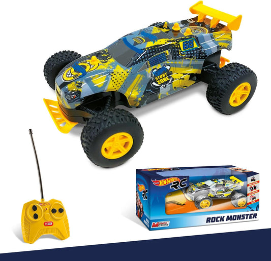 Hot Wheels Rock Monster - RC maşină cu telecomandă 1/24, galben