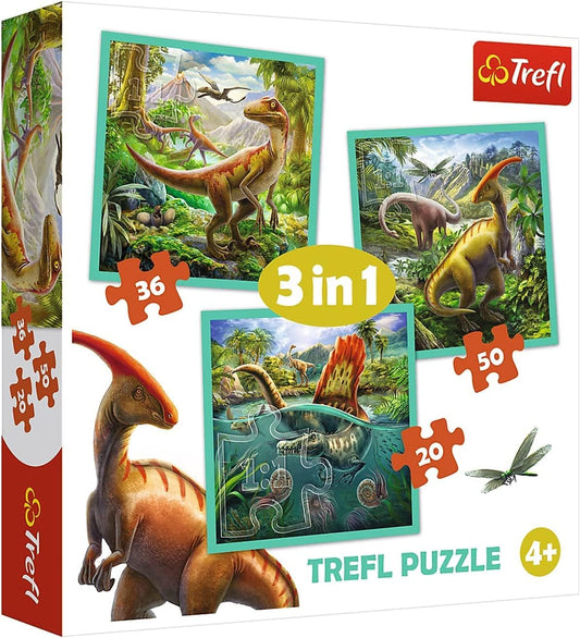 Puzzle 3 in 1 - Lumea extraordinara a dinozaurilor