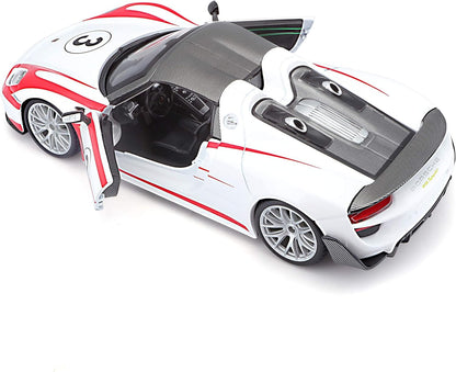 Bburago Porsche 918 alb, 1:24