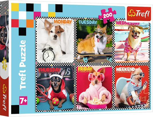 Puzzle 200 piese - Caini veseli (colaj)