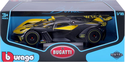 Macheta auto Bugatti Bolide, 2020, 1:18, Galben, Bburago