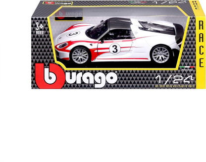 Bburago Porsche 918 alb, 1:24