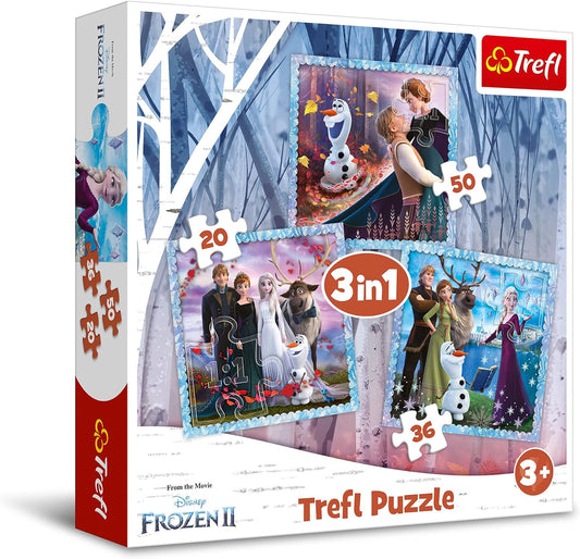 Puzzle 3 in 1 - Frozen Regatul de Gheata