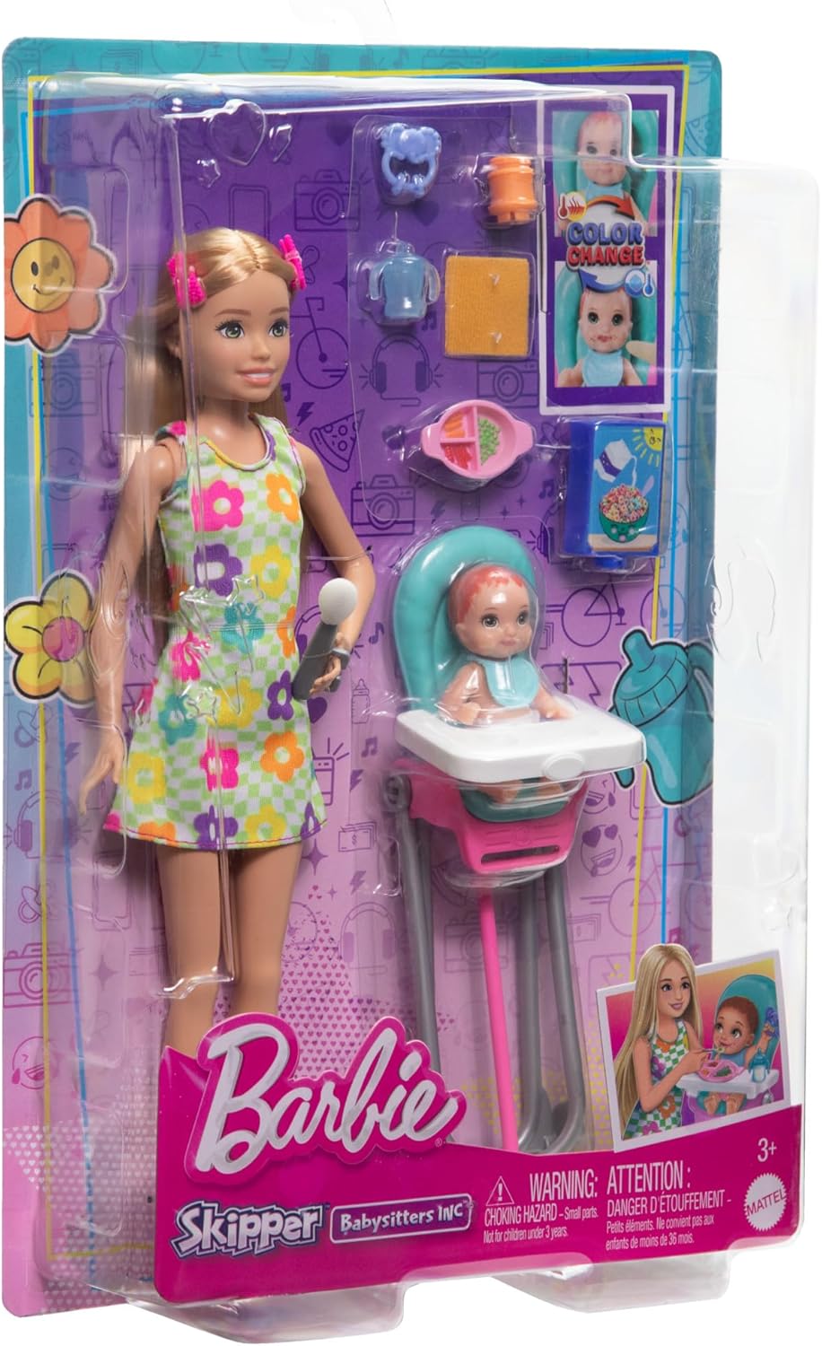Papusa Barbie - Skipper babysitter cu accesorii