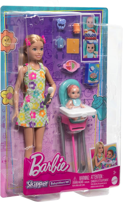Papusa Barbie - Skipper babysitter cu accesorii
