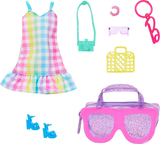 Barbie geanta de lux cu tinuta si accesorii , HRH50