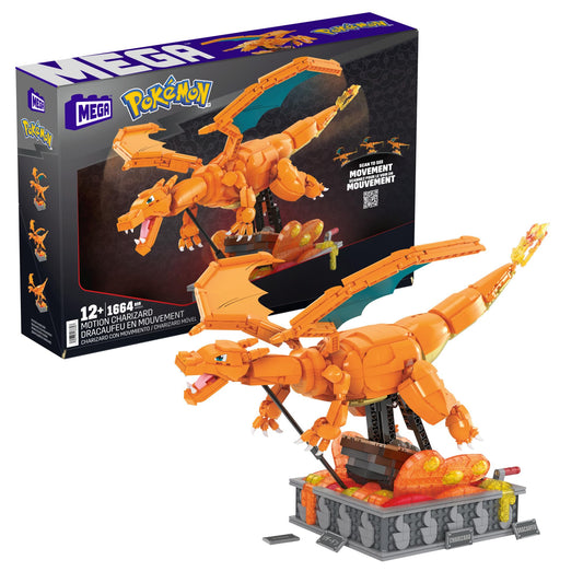 Mega Construx Pokemon Motion Charizard, 1664 piese