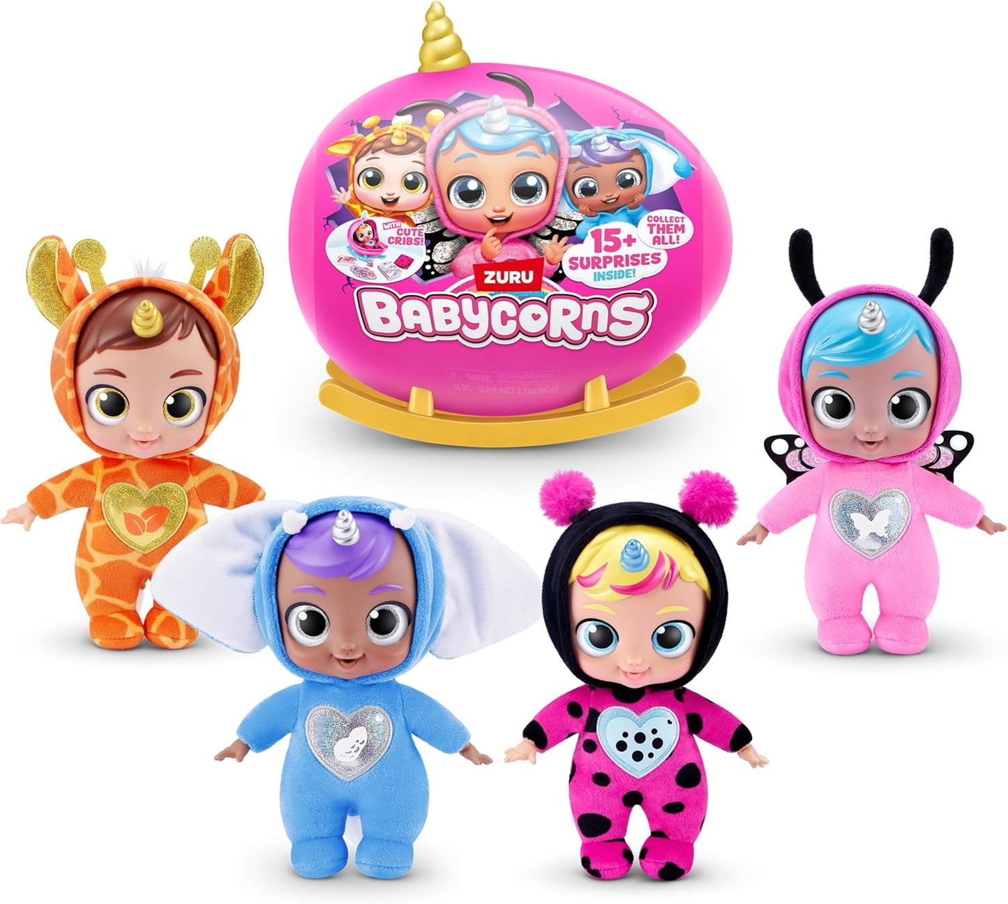 Papusa Babycorns Surpriza, 15 accesorii - Bobby Elephant Echo
