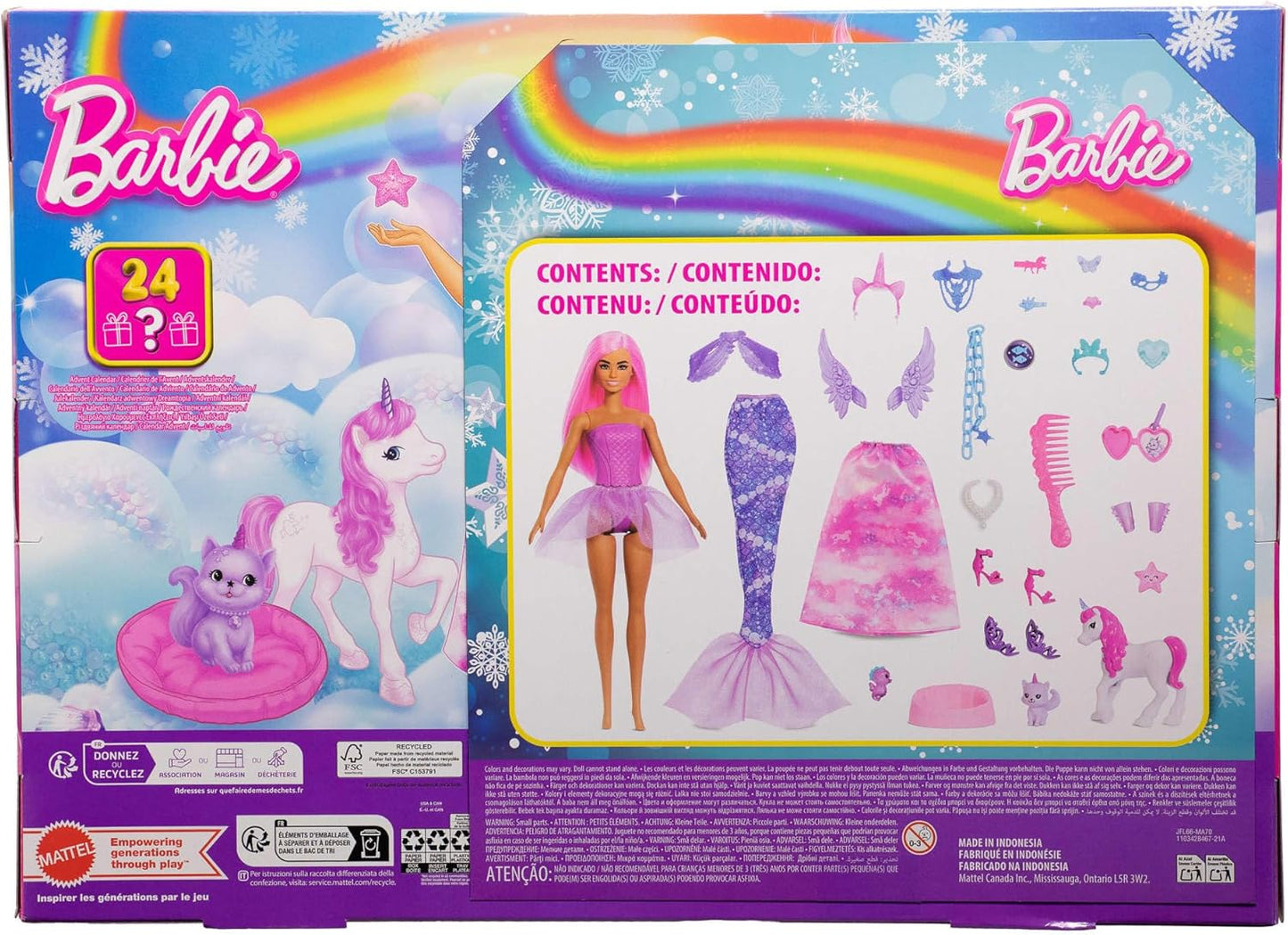 Barbie Dreamtopia Calendar de Craciun, 24 surprize
