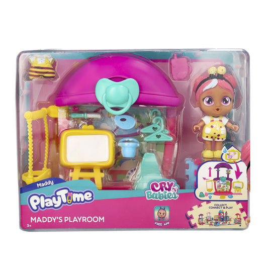 Papusa Cry Babies Play Time - Camera de joaca a lui Maddy