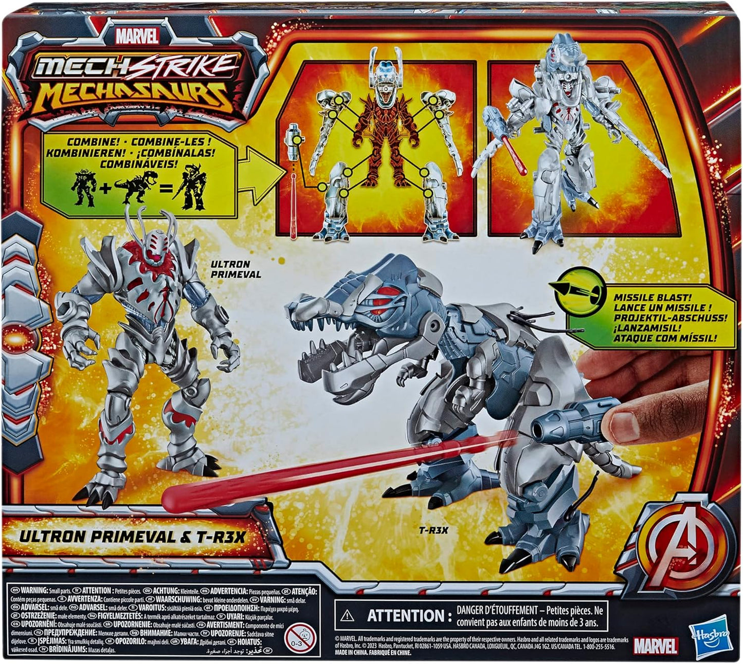 Figurina - Marvel Mech Strike Mechasaurs Ultron Primeval