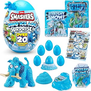 Smashers Dino Ice Age Surprise - Ou mare cu peste 20 de surprize - Albastru