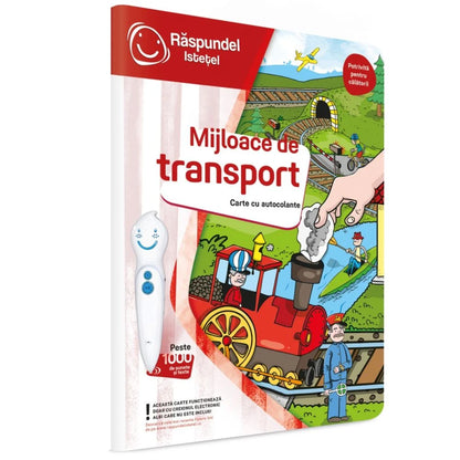 Carte interactiva cu autocolante, Raspundel Istetel, Mijloace de transport