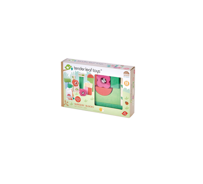 Cuburi cu ilustratii de pepiniera, din lemn premium  - Nursery Blocks - 15 piese