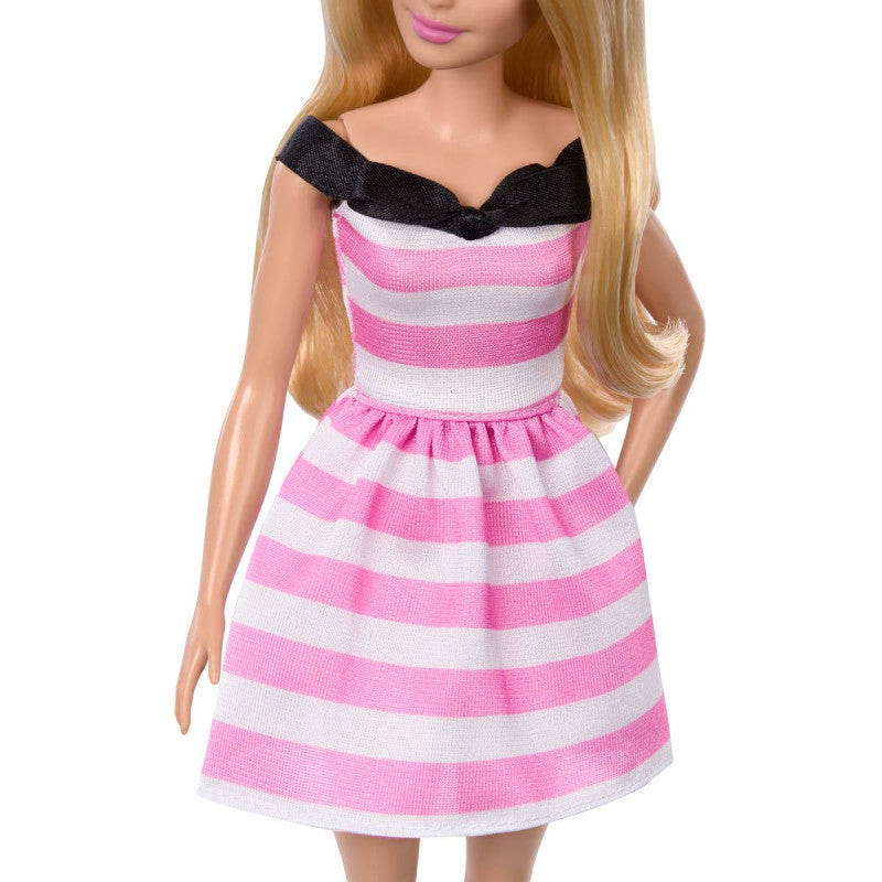 Papusa cu par blond, Barbie, 65 ani aniversare
