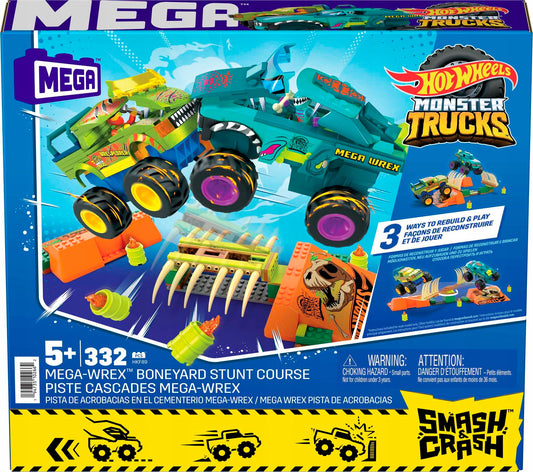 Set de constructie - Hot Wheels Monster Truck - Mega Construx, Mega Wrex si Wrexplorer