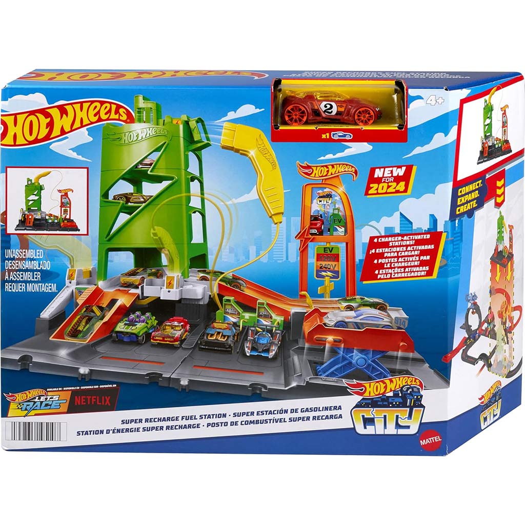 Set de pista Hot Wheels City Super Recharge Fuel Station