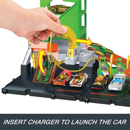 Set de pista Hot Wheels City Super Recharge Fuel Station