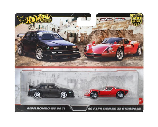 Set Hot Wheels Alfa Romeo 155 & 69 Alfa Romeo Stradale, 1:64