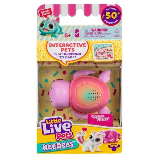 Figurină interactivă Little Live Pets Sandee Turtle – NeeDees, broscuță jucăușă