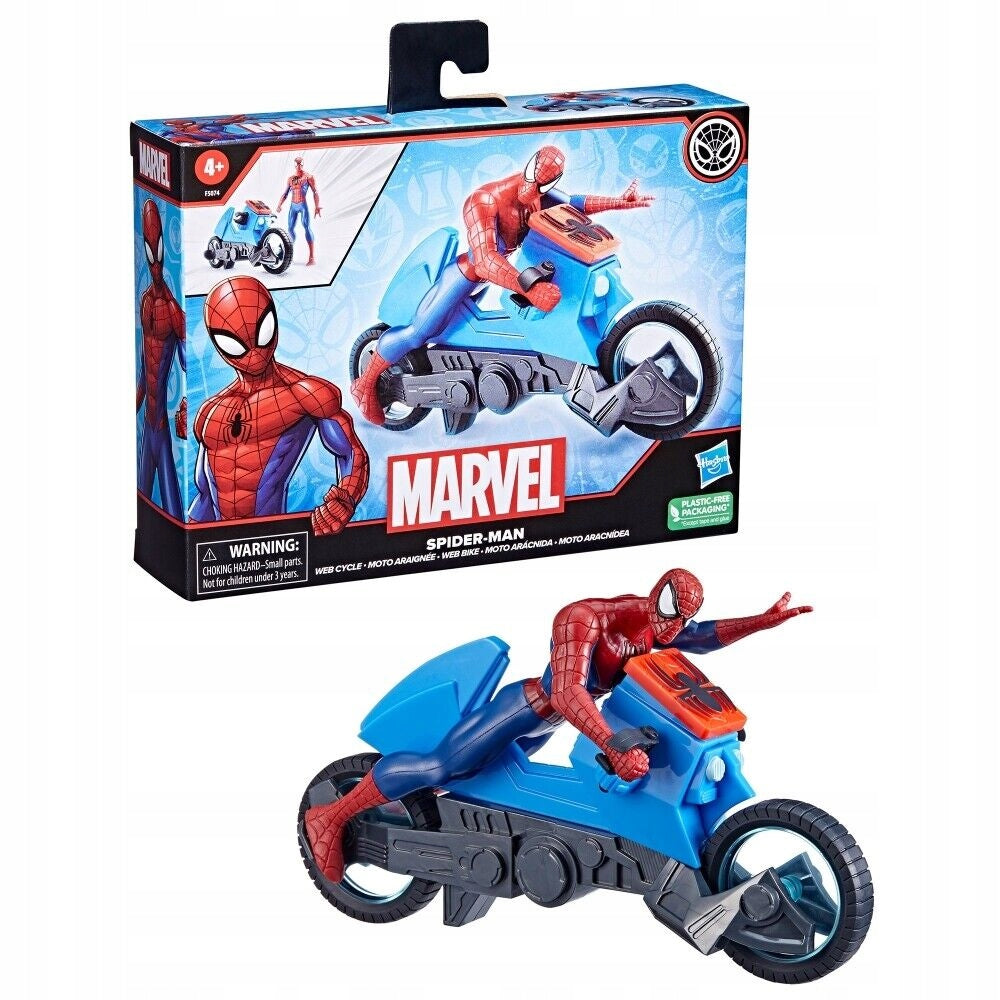 Figurina Spider-Man cu Motocicleta