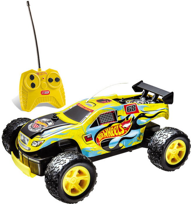 Hot Wheels Rock Monster - RC maşină cu telecomandă 1/24, galben