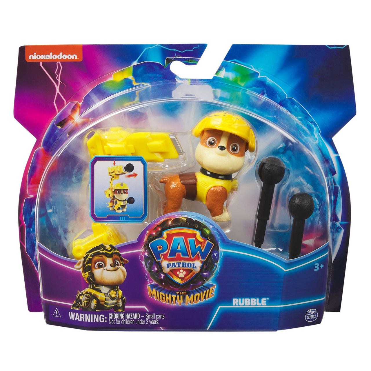 Set Paw Patrol The Mighty Movie Hero Pup - Rubble