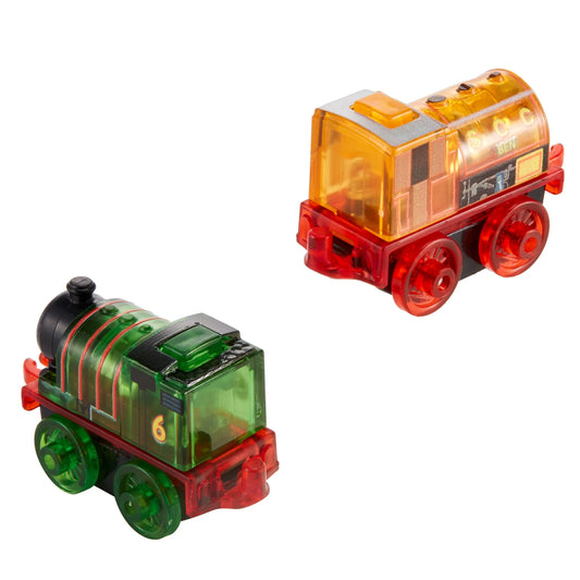 Set 2 trenulete Minis Light-Up, Thomas & Friends - Percy and Ben