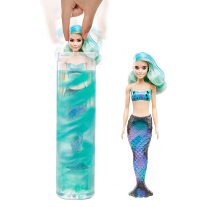 Papusa surpriza Barbie Color Reveal Mermaid, 6 surprize