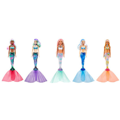 Papusa surpriza Barbie Color Reveal Mermaid, 6 surprize